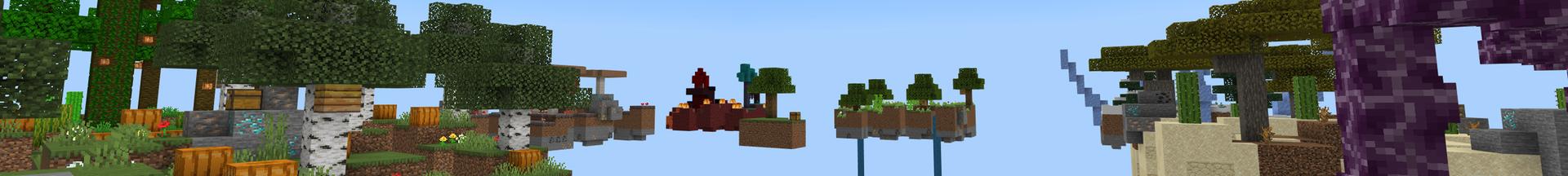 Panorama of the Minecraft Bedrock Marketplace product Skyblock! created by Pixelusion.