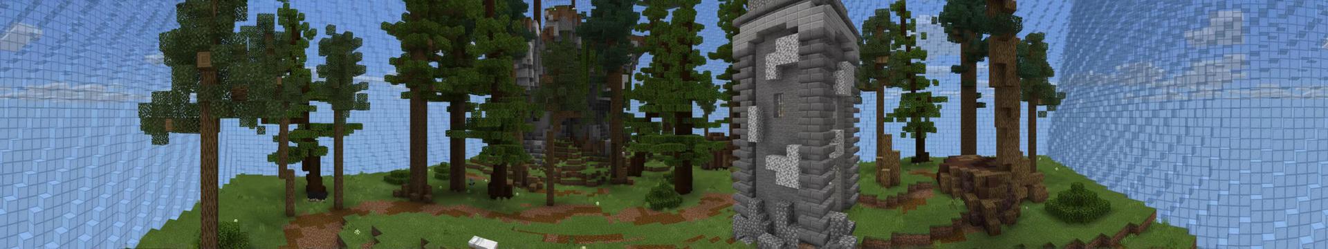 Panorama of the Minecraft Bedrock Marketplace product Skycube created by Pixelusion.