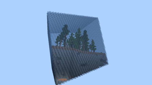Screenshot of the Minecraft Bedrock Marketplace product Skycube created by Pixelusion.