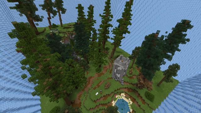 Screenshot of the Minecraft Bedrock Marketplace product Skycube created by Pixelusion.