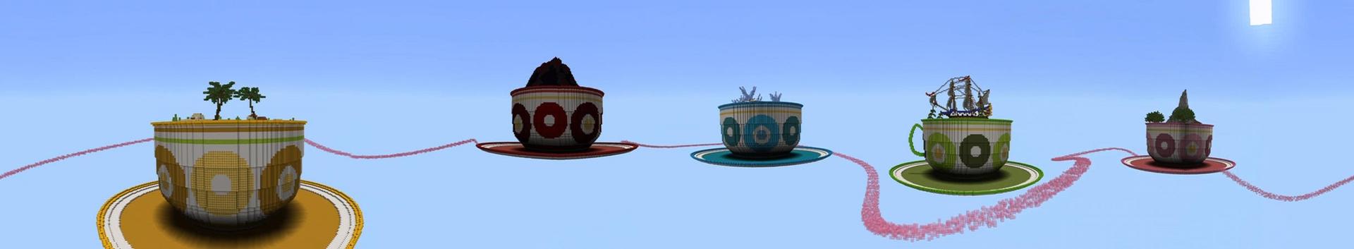 Panorama of the Minecraft Bedrock Marketplace product Skycup created by Pixelusion.