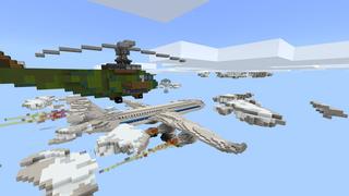 Screenshot of the Minecraft Bedrock Marketplace product Skyplane created by Pixelusion.