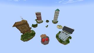 Screenshot of the Minecraft Bedrock Marketplace product Skyscraper Skyblock created by Pixelusion.
