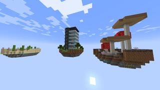 Screenshot of the Minecraft Bedrock Marketplace product Skyscraper Skyblock created by Pixelusion.