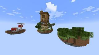 Screenshot of the Minecraft Bedrock Marketplace product Skyscraper Skyblock created by Pixelusion.