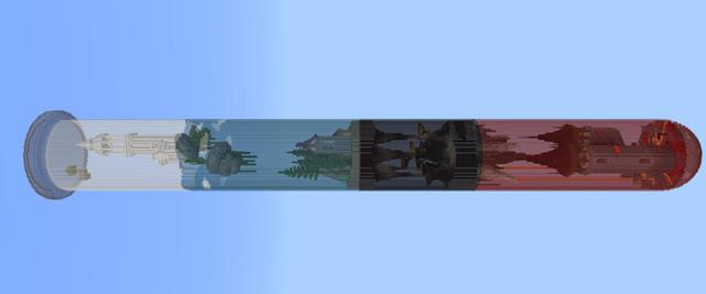 Panorama of the Minecraft Bedrock Marketplace product Skytube created by Pixelusion.