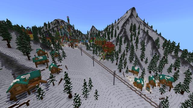 Screenshot of the Minecraft Bedrock Marketplace product Snow Resort created by Pixelusion.