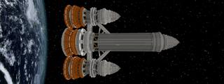 Panorama of the Minecraft Bedrock Marketplace product Space Rocket created by Pixelusion.