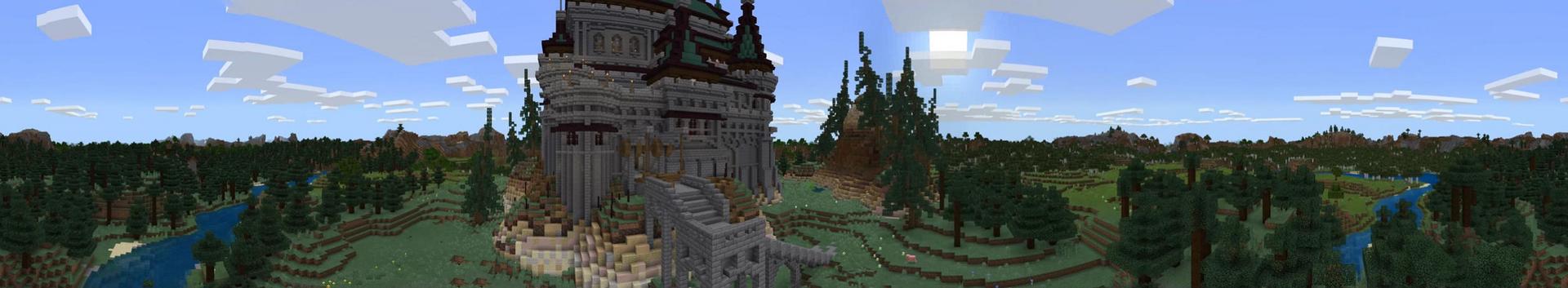Panorama of the Minecraft Bedrock Marketplace product Stone Fortress created by Pixelusion.