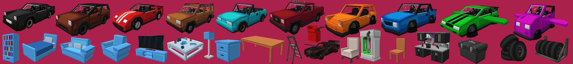 Panorama of the Minecraft Bedrock Marketplace product Super Cars created by Pixelusion.