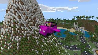 Screenshot of the Minecraft Bedrock Marketplace product Super Cars created by Pixelusion.