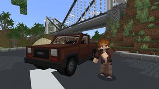 Screenshot of the Minecraft Bedrock Marketplace product Super Cars created by Pixelusion.