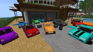 Screenshot of the Minecraft Bedrock Marketplace product Super Cars created by Pixelusion.