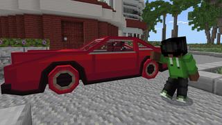 Screenshot of the Minecraft Bedrock Marketplace product Super Cars created by Pixelusion.