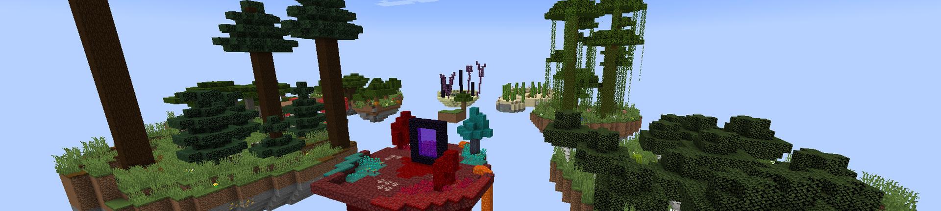 Panorama of the Minecraft Bedrock Marketplace product The Classic Skyblock created by Pixelusion.