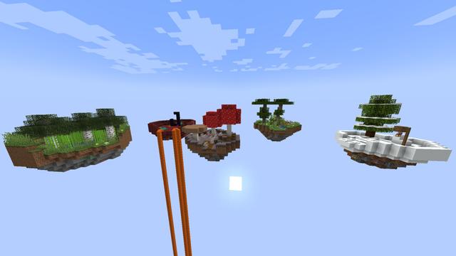 Screenshot of the Minecraft Bedrock Marketplace product The Skyblock created by Pixelusion.