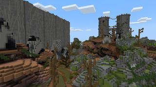 Screenshot of the Minecraft Bedrock Marketplace product The Wall created by Pixelusion.