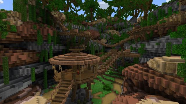 Screenshot of the Minecraft Bedrock Marketplace product The Wall created by Pixelusion.