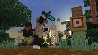 Screenshot of the Minecraft Bedrock Marketplace product Training Dummies Add-On created by Pixelusion.