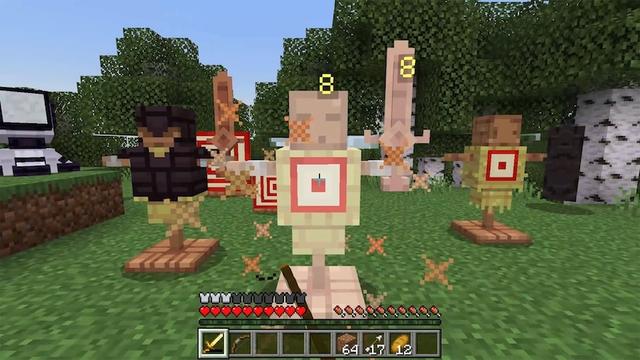 Screenshot of the Minecraft Bedrock Marketplace product Training Dummies Add-On created by Pixelusion.