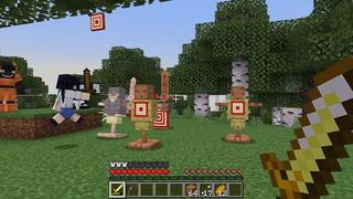Screenshot of the Minecraft Bedrock Marketplace product Training Dummies Add-On created by Pixelusion.