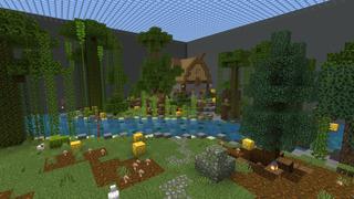 Screenshot of the Minecraft Bedrock Marketplace product UHC Lucky Blocks created by Pixelusion.