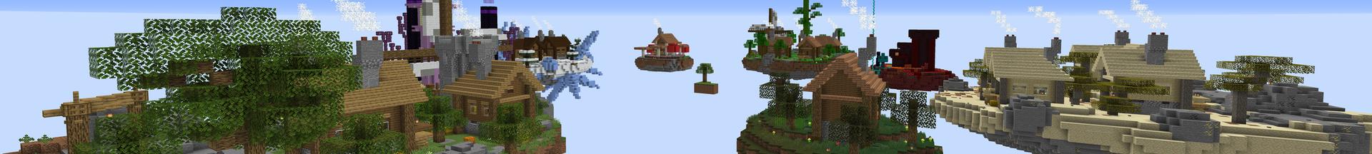 Panorama of the Minecraft Bedrock Marketplace product Ultimate Skyblock created by Pixelusion.