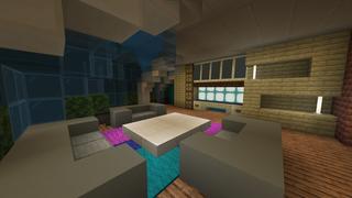 Screenshot of the Minecraft Bedrock Marketplace product Underwater Cliffside House created by Pixelusion.