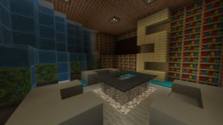Screenshot of the Minecraft Bedrock Marketplace product Underwater Cliffside House created by Pixelusion.