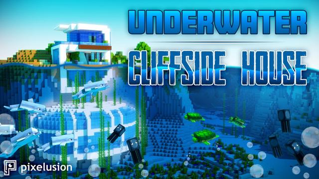 Thumbnail of the Minecraft Bedrock Marketplace product Underwater Cliffside House created by Pixelusion.