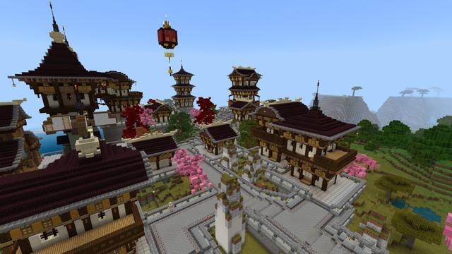 Screenshot of the Minecraft Bedrock Marketplace product Utsukushi Village created by Pixelusion.