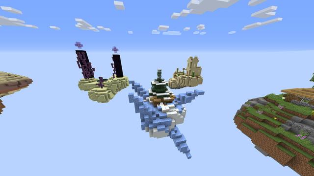 Screenshot of the Minecraft Bedrock Marketplace product Village Skyblock created by Pixelusion.