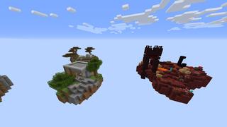 Screenshot of the Minecraft Bedrock Marketplace product Village Skyblock created by Pixelusion.