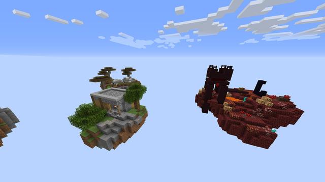 Screenshot of the Minecraft Bedrock Marketplace product Village Skyblock created by Pixelusion.