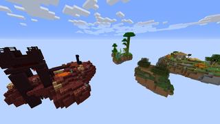 Screenshot of the Minecraft Bedrock Marketplace product Village Skyblock created by Pixelusion.