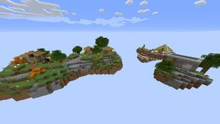 Screenshot of the Minecraft Bedrock Marketplace product Village Skyblock created by Pixelusion.