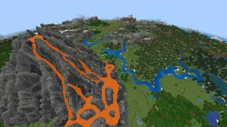 Screenshot of the Minecraft Bedrock Marketplace product Volcano Secret Base created by Pixelusion.
