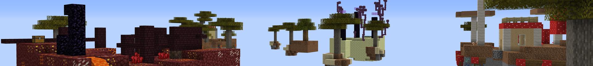 Panorama of the Minecraft Bedrock Marketplace product Wasteland Skyblock created by Pixelusion.