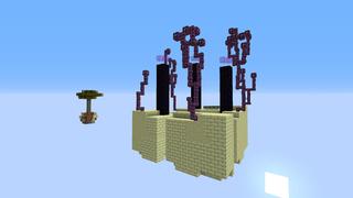 Screenshot of the Minecraft Bedrock Marketplace product Wasteland Skyblock created by Pixelusion.