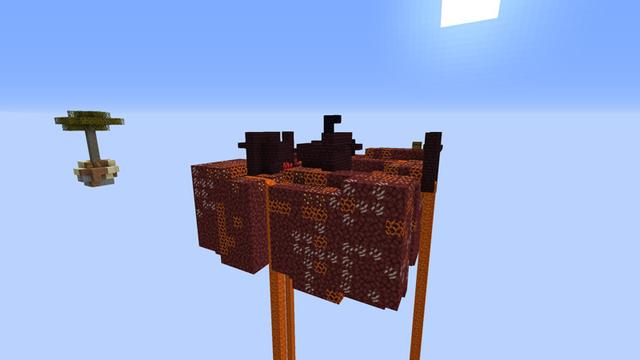 Screenshot of the Minecraft Bedrock Marketplace product Wasteland Skyblock created by Pixelusion.