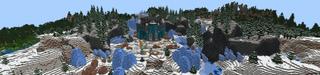 Panorama of the Minecraft Bedrock Marketplace product Winter Hacker Base created by Pixelusion.