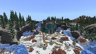 Screenshot of the Minecraft Bedrock Marketplace product Winter Hacker Base created by Pixelusion.