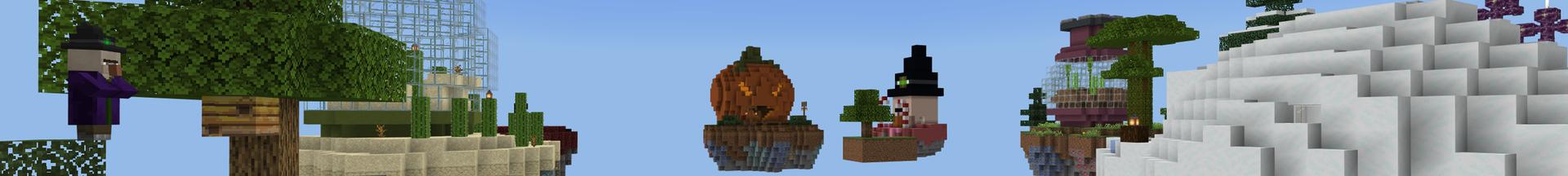 Panorama of the Minecraft Bedrock Marketplace product Witch Skyblock created by Pixelusion.