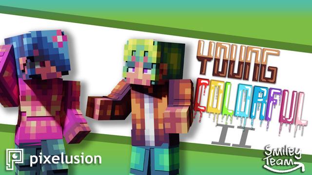 Thumbnail of the Minecraft Bedrock Marketplace product Young Colorful Teens 2 created by Pixelusion.