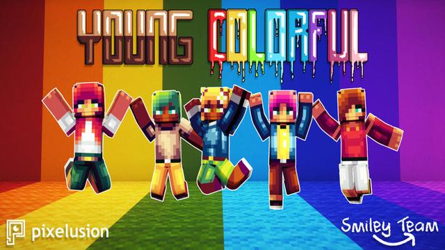 Thumbnail of the Minecraft Bedrock Marketplace product Young Colorful Teens created by Pixelusion.