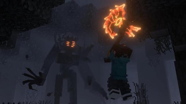 Screenshot of the Minecraft Bedrock Marketplace product Creaking Weapons created by Plank.