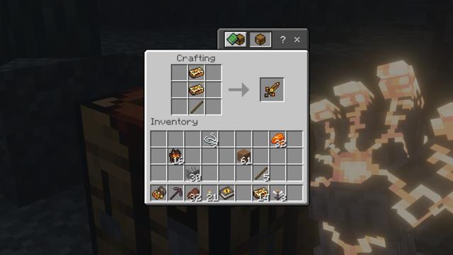 Screenshot of the Minecraft Bedrock Marketplace product Creaking Weapons created by Plank.
