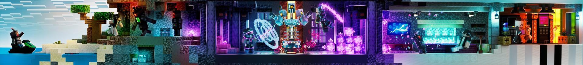 Panorama of the Minecraft Bedrock Marketplace product Crypto Mansion created by Plank.