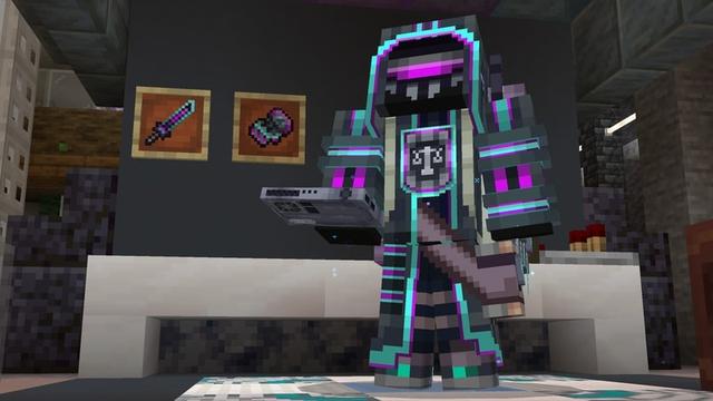 Screenshot of the Minecraft Bedrock Marketplace product Crypto Mansion created by Plank.