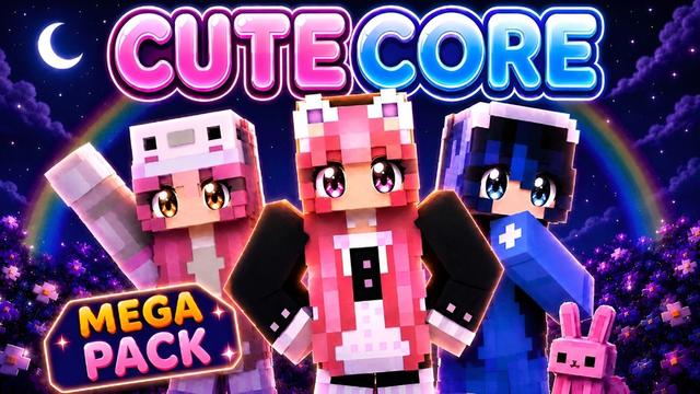 Thumbnail of the Minecraft Bedrock Marketplace product Cute Core Megapack created by Plank.